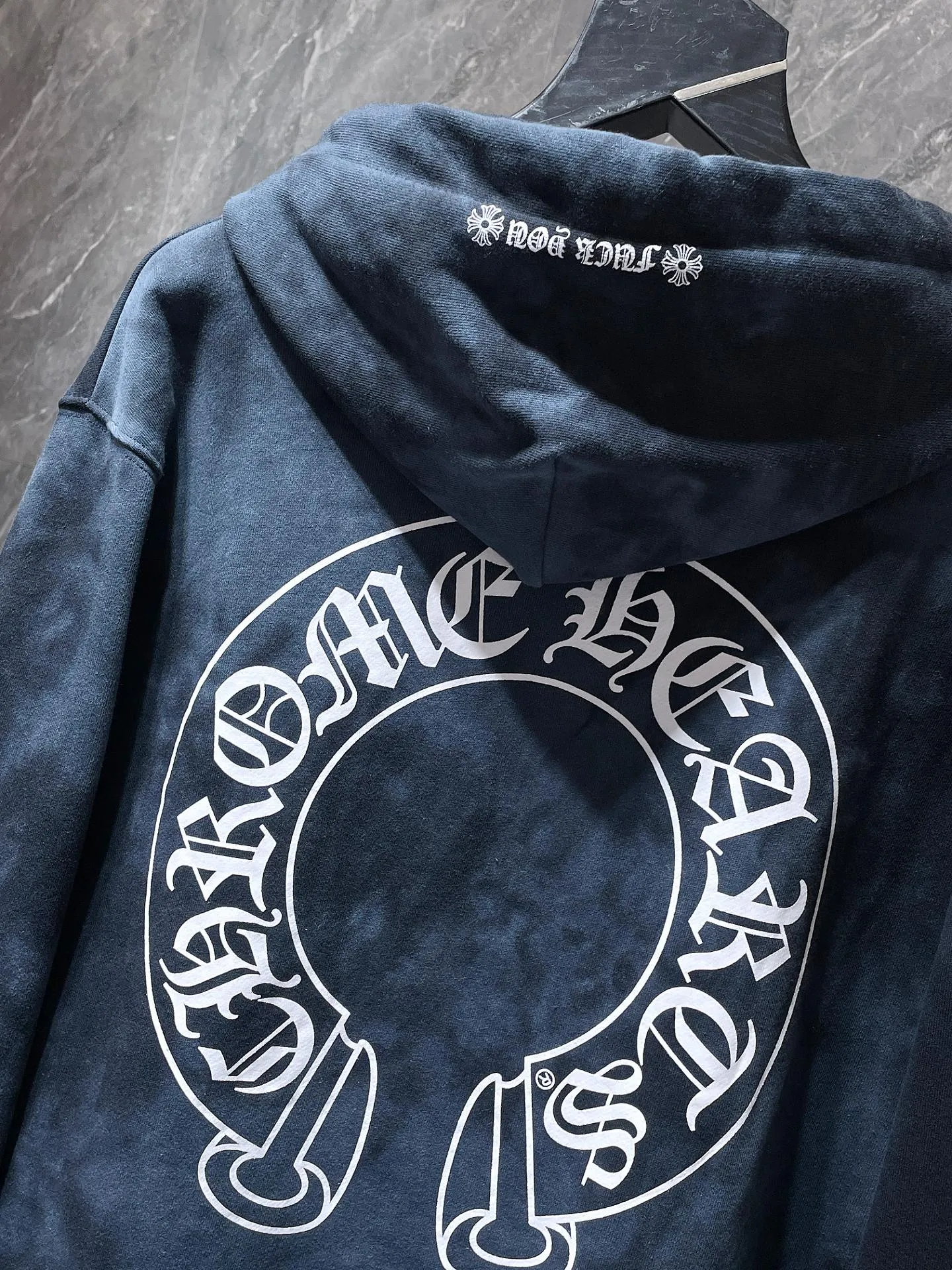P252 Chrome Hearts 24ss High-weight, environmentally friendly and high-quality top-grade fabric Horseshoe tie-dyed hoodie pullover sweatshirt Imported environmentally friendly glue printing and dyeing Counter synchronization 1:1 replica version Recommended color: tie dyeing Code number: S, M, L, XL